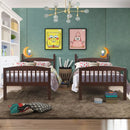 Solid Wood Twin Bunk Beds with Detachable Kids Ladder by LJGDeals
