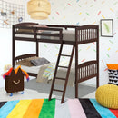 Solid Wood Twin Bunk Beds with Detachable Kids Ladder by LJGDeals
