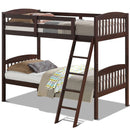 Solid Wood Twin Bunk Beds with Detachable Kids Ladder by DirectDeals