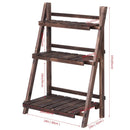3 Tier Outdoor Wood Design Folding Display Flower Stand by DirectDeals