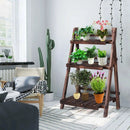 3 Tier Outdoor Wood Design Folding Display Flower Stand by LJGDeals