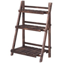 3 Tier Outdoor Wood Design Folding Display Flower Stand by LJGDeals
