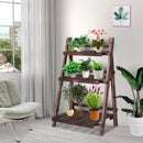 3 Tier Outdoor Wood Design Folding Display Flower Stand by LJGDeals
