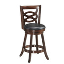 Counter Height Upholstered Espresso Swivel Dining Chair with Cushion Seat by LJGDeals