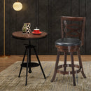 Counter Height Upholstered Espresso Swivel Dining Chair with Cushion Seat by LJGDeals