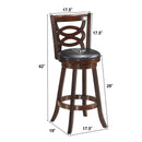 Counter Height Upholstered Espresso Swivel Dining Chair with Cushion Seat by LJGDeals