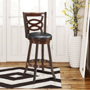 Counter Height Upholstered Espresso Swivel Dining Chair with Cushion Seat by LJGDeals