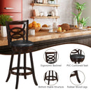 Counter Height Upholstered Espresso Swivel Dining Chair with Cushion Seat by LJGDeals