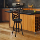 Counter Height Upholstered Espresso Swivel Dining Chair with Cushion Seat by LJGDeals
