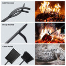 5 Pieces Fireplace Iron Standing Tools Set by LJGDeals