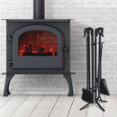 5 Pieces Fireplace Iron Standing Tools Set by LJGDeals