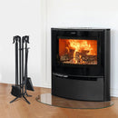 5 Pieces Fireplace Iron Standing Tools Set by LJGDeals