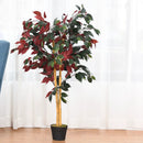 4 Feet Tall Artificial Ficus Tree with Nursery Pot by LJGDeals