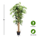 5-Feet Artificial Bamboo Silk Tree Indoor-Outdoor Decorative Planter by LJGDeals