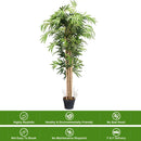 5-Feet Artificial Bamboo Silk Tree Indoor-Outdoor Decorative Planter by LJGDeals