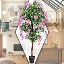 6-Feet Artificial Wisteria Silk Indoor-Outdoor Tree by LJGDeals