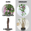 6-Feet Artificial Wisteria Silk Indoor-Outdoor Tree by LJGDeals