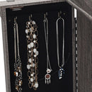 Standing Jewelry Cabinet Storage Organizer with Wooden Legs-Gray by LJGDeals