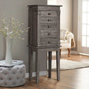 Standing Jewelry Cabinet Storage Organizer with Wooden Legs-Gray by LJGDeals