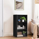 3-Tier Cube Bookcase with Adjustable Shelves for Home Office-Natural by LJGDeals