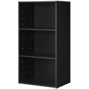 3-Tier Cube Bookcase with Adjustable Shelves for Home Office-Natural by LJGDeals