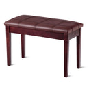 Solid Wood PU Leather Piano Double Duet Keyboard Bench by LJGDeals
