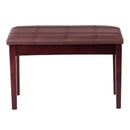 Solid Wood PU Leather Piano Double Duet Keyboard Bench by LJGDeals