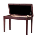 Solid Wood PU Leather Piano Double Duet Keyboard Bench by LJGDeals
