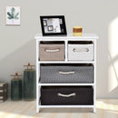 Storage Drawer Nightstand Woven Basket Cabinet Bedside Table by LJGDeals
