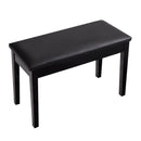 Solid Wood PU Leather Padded Piano Bench Keyboard Seat-Coffee by DirectDeals