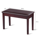 Solid Wood PU Leather Padded Piano Bench Keyboard Seat by LJGDeals