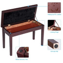 Solid Wood PU Leather Padded Piano Bench Keyboard Seat by LJGDeals