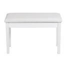 Solid Wood PU Leather Padded Piano Bench Keyboard Seat-Coffee by DirectDeals