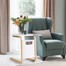 Bentwood Sofa Side Table with Square Tabletop and Storage Bag by LJGDeals