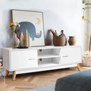 Wooden TV Stand with 2 Storage Cabinets and 2 Open Shelves for 60 Inch TV by LJGDeals