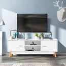 Wooden TV Stand with 2 Storage Cabinets and 2 Open Shelves for 60 Inch TV by LJGDeals