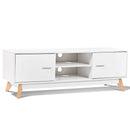 Wooden TV Stand with 2 Storage Cabinets and 2 Open Shelves for 60 Inch TV by LJGDeals