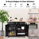 Wood Top Rolling Kitchen Trolley Island Cart Storage Cabinet by LJGDeals