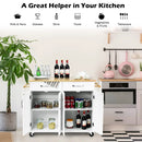 Wood Top Rolling Kitchen Trolley Island Cart Storage Cabinet by LJGDeals