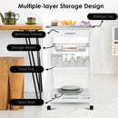Kitchen Island Cart with Stainless Steel Tabletop and Basket by LJGDeals