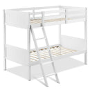 Twin Size Wooden Bunk Beds Convertible 2 Individual Beds by DirectDeals