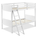Twin Size Wooden Bunk Beds Convertible 2 Individual Beds by LJGDeals