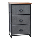 Nightstand Side Table Storage Tower Dresser Chest with 3 Drawers by LJGDeals
