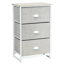 Nightstand Side Table Storage Tower Dresser Chest with 3 Drawers by LJGDeals