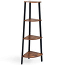 4-Tier Corner Shelf Metal Storage Rack Domestic Bookcase by LJGDeals