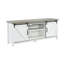 TV Stand Media Center Console Cabinet with Sliding Barn Door by LJGDeals