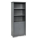 Bookcase Shelving Storage Wooden Cabinet Unit Standing Display Bookcase with Doors by LJGDeals