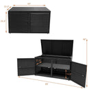 88 Gallon Garden Patio Rattan Storage Container Box by LJGDeals