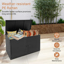 88 Gallon Garden Patio Rattan Storage Container Box by LJGDeals