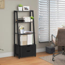 4-Tier Ladder Bookshelf Storage Display with 2 Drawers-White by LJGDeals